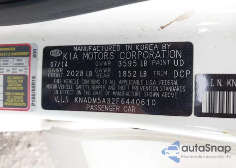 2015 Kia Rio Lx z USA, uszkodzony, nr VIN KNADM5A32F6440610